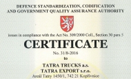TATRA EXPORT, OOO защитил сертификат AQAP